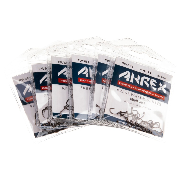 Ahrex Fw551 Mini Jig Barbless #10 Trout Fly Tying Hooks